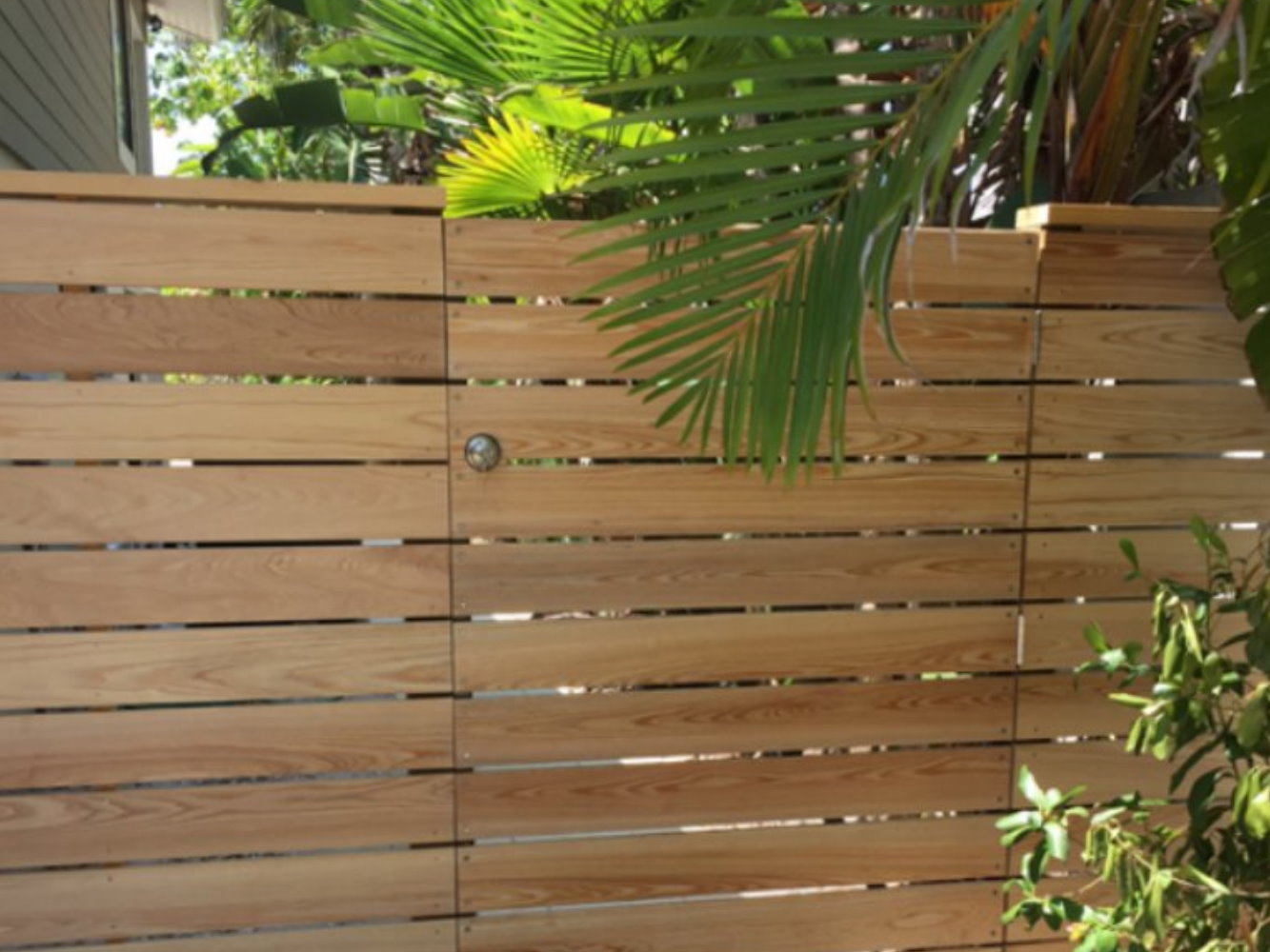 Anna Maria Florida horizontal style wood fence
