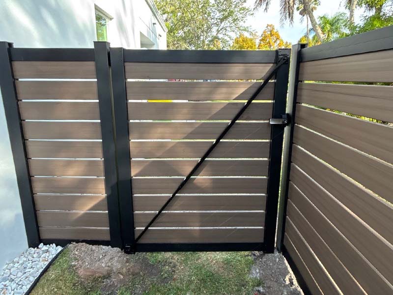 Mixed Materials fence installation in Sarasota, Florida
